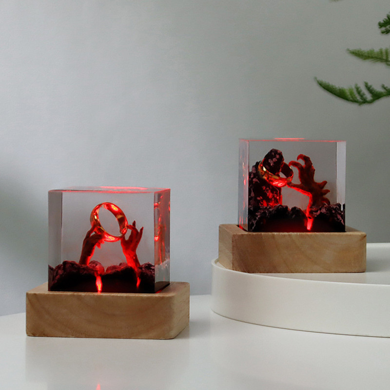 Sand Art Picture - Creative Ring Volcano Epoxy Resin Figurines