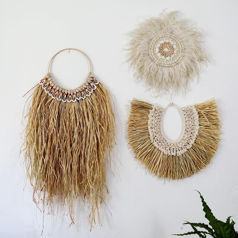 Home Decor Sofa - Nordic Style Feather Wall Decor for