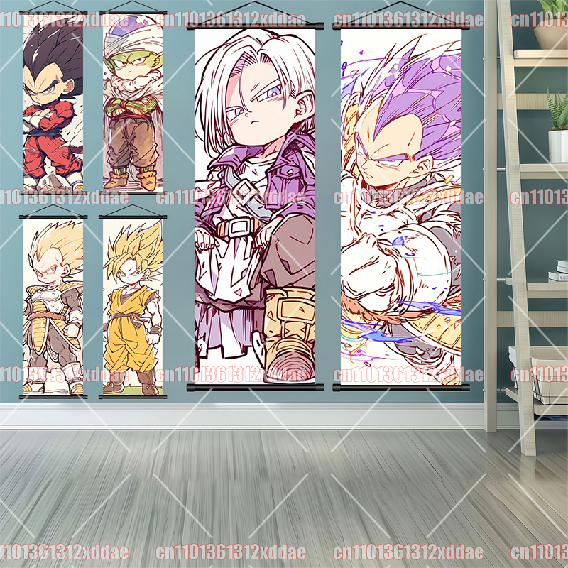 Canvas Painting - Dragon Ball Anime Scroll Painting Living