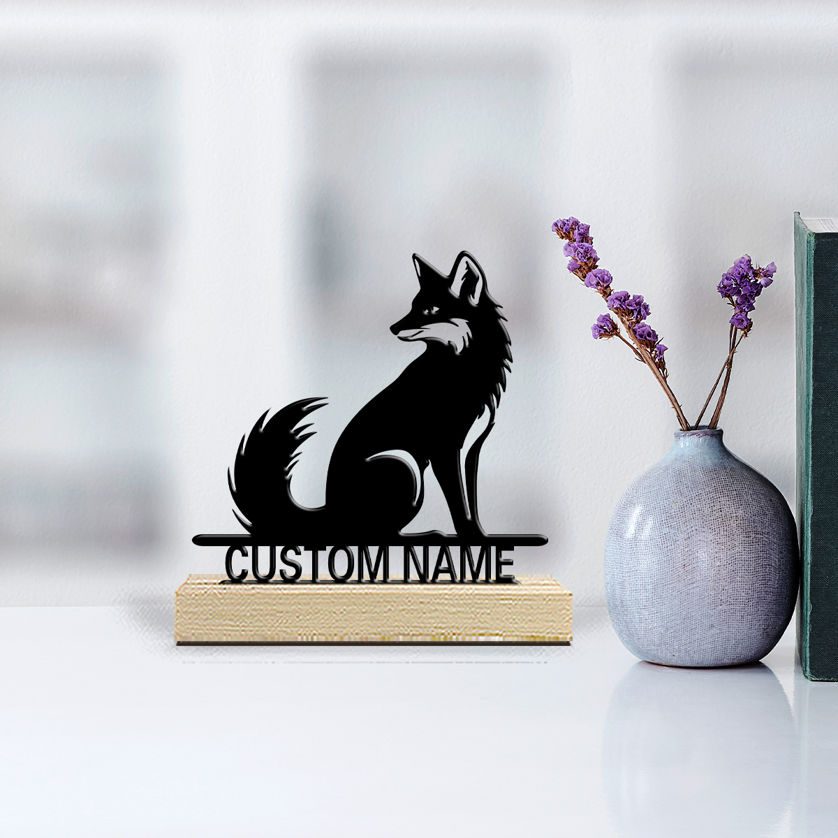Home Decor For Wedding - 1pc Fashion Personalized Custom Fox Metal