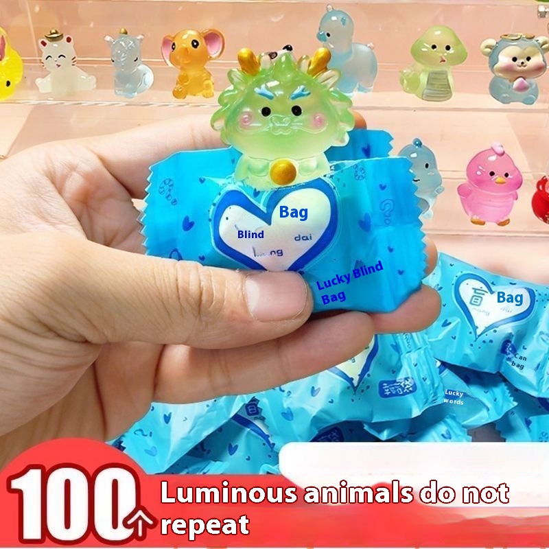 Home Decor Resin - 100Pcs Mini Luminous Resin Blind Box
