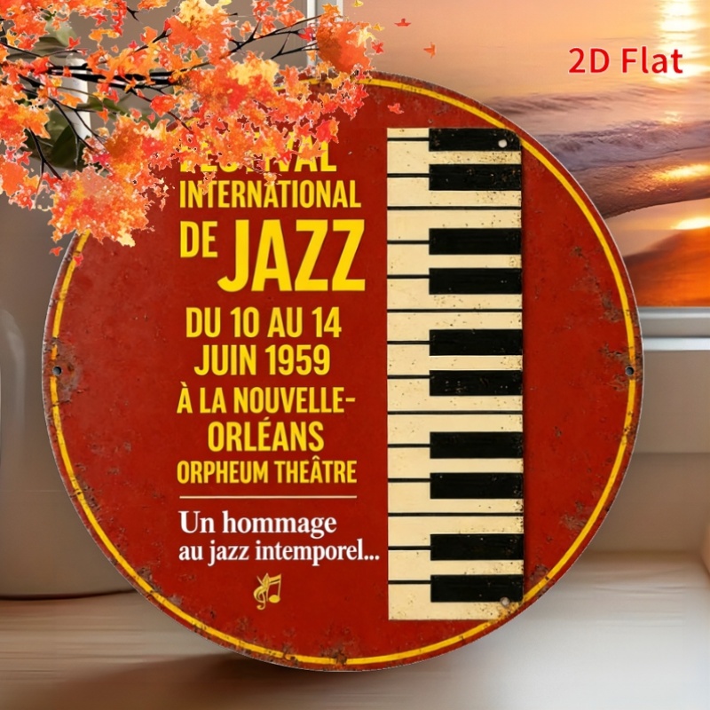 Home Decor New Orleans - 2D Flat-1pc-Jazz Music Festival:1959 New Orleans-Reusable