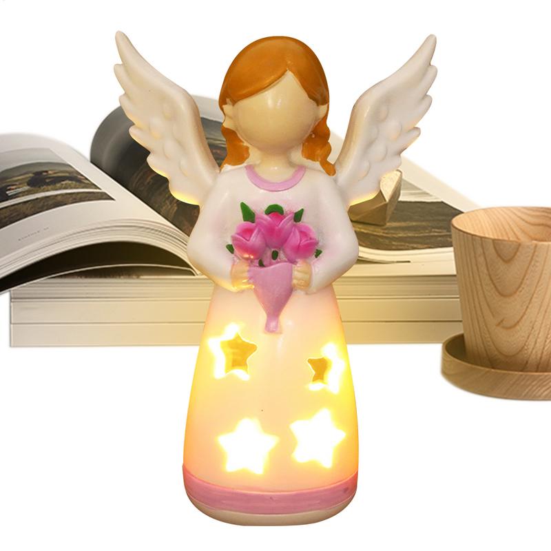 Home Decor Resin - Candlestick Lamp Angel Statue Lamp For