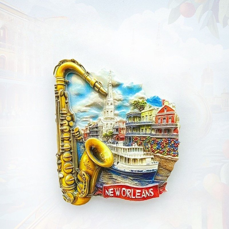 Home Decor New Orleans - New Orleans Sax Fridge Magnet -