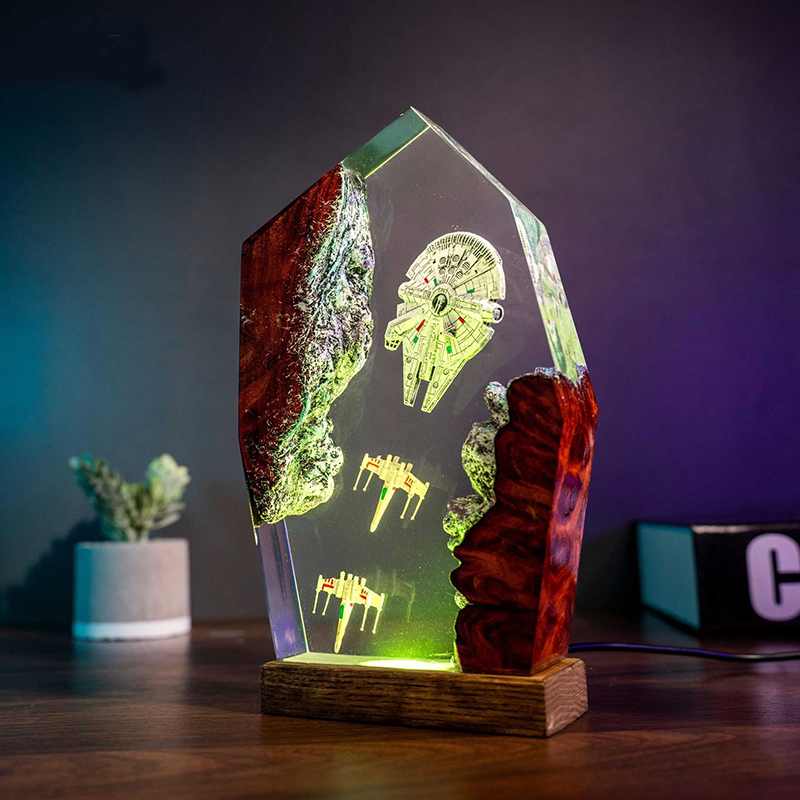 Home Decor For Wedding - Table Resin Lamp Universe War Sence