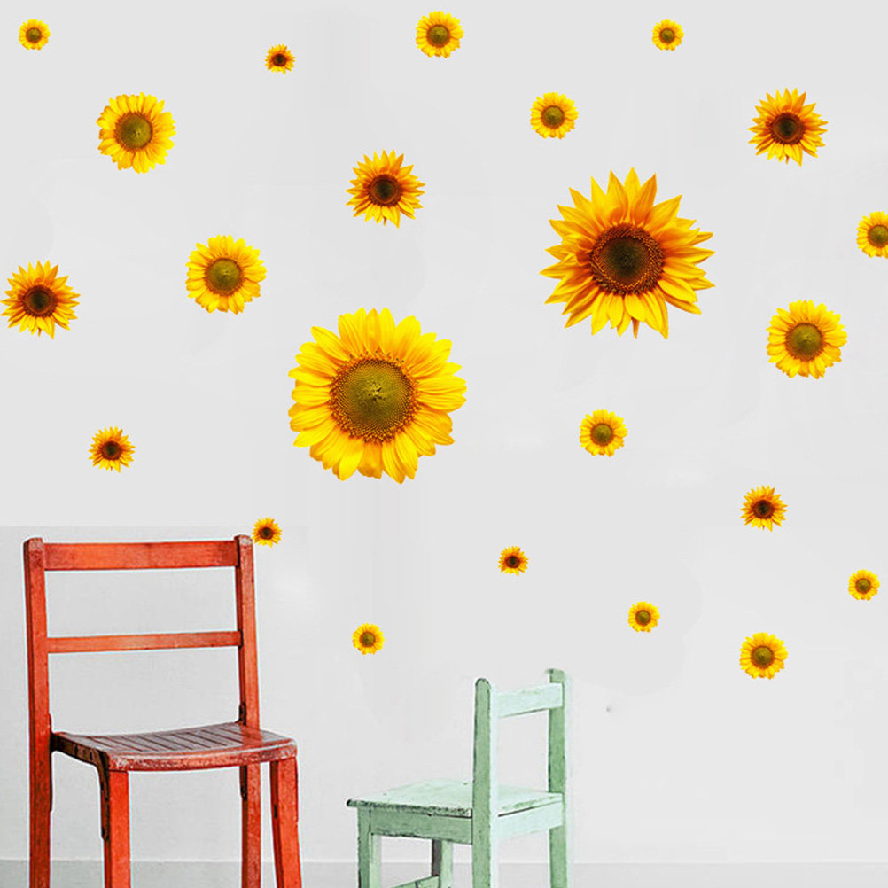 Home Decor Store - Sunflower Wall Sticker PVC Decals Background