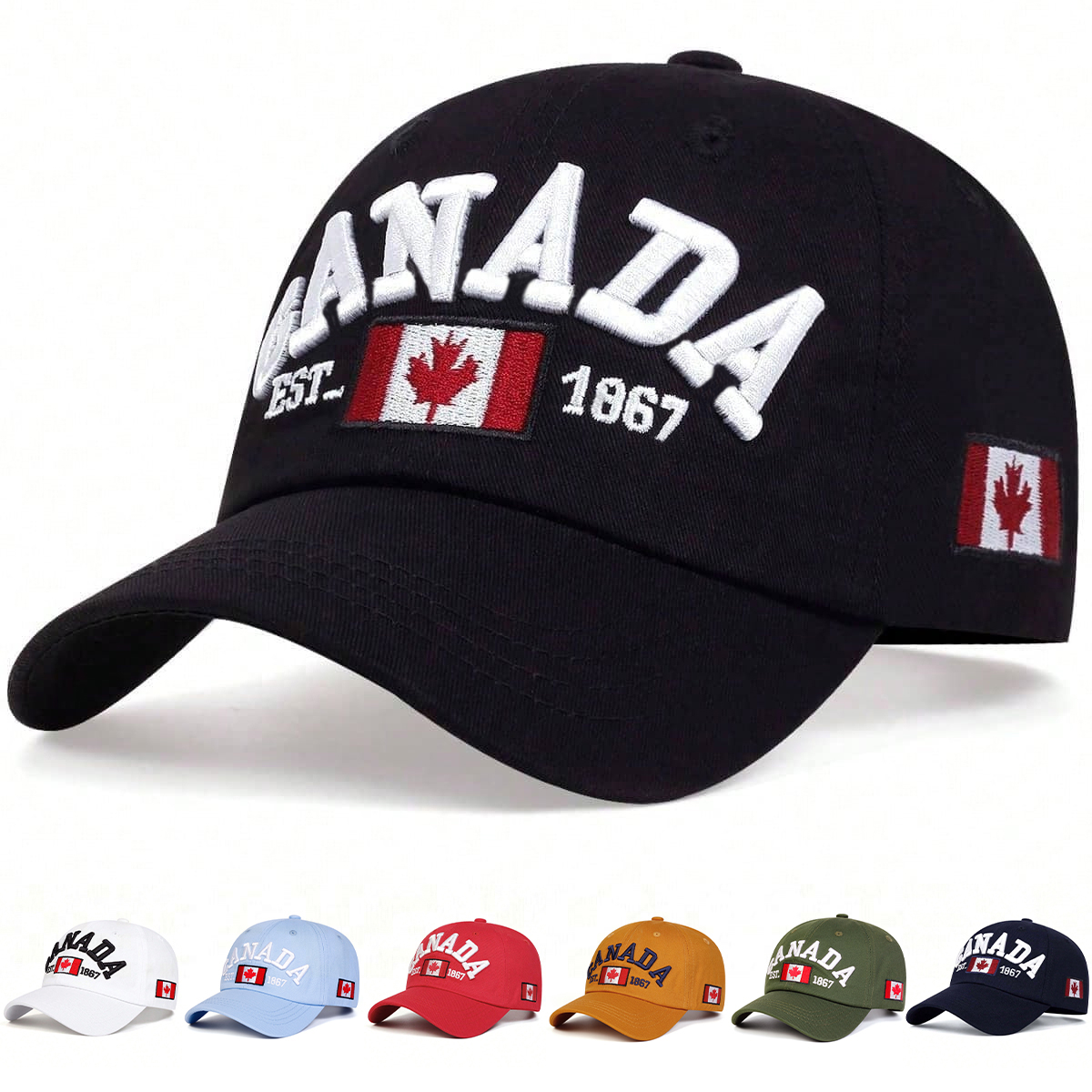 Home Decor Canada - Fashion Cotton Canada Baseball Cap Flag