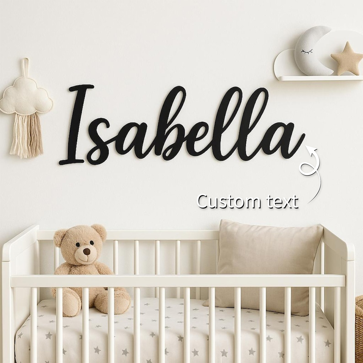Home Decor For Wedding - 1pc Personalized Wooden Name Sign,Custom Content,Home