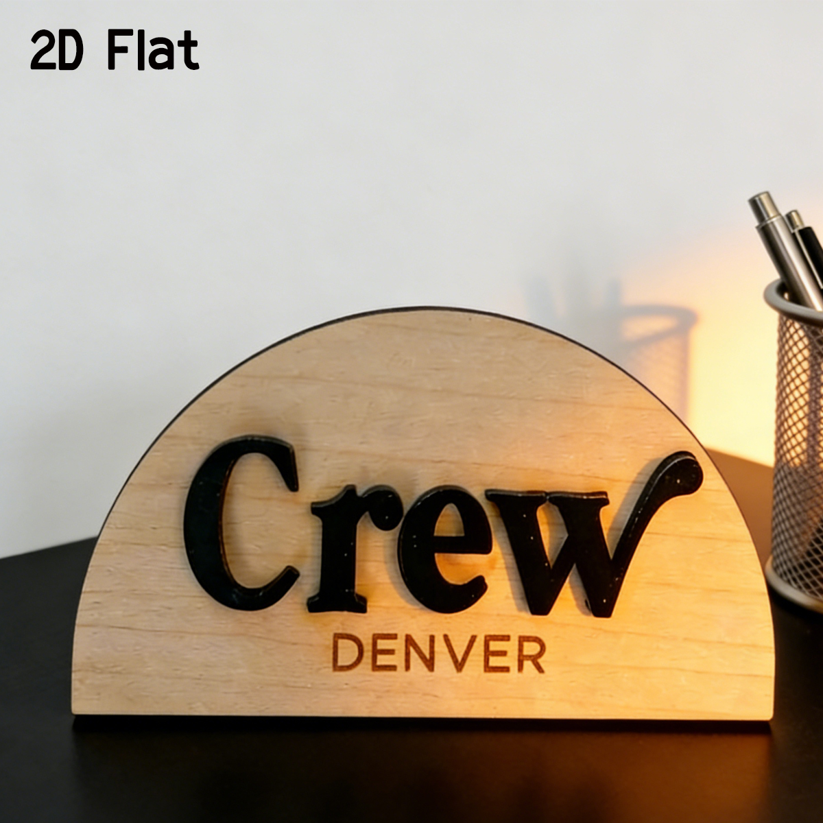 Home Decor For Wedding - 1Pc Cutom Crescent Wooden Acrylic Name