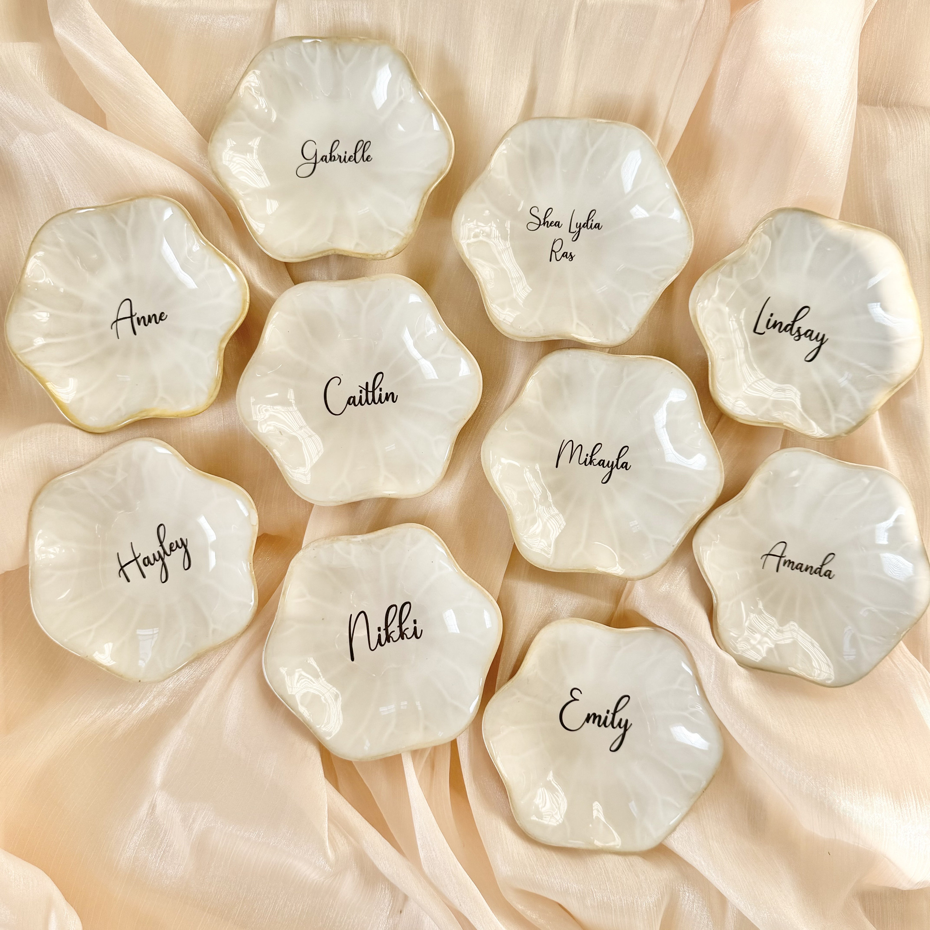 Ceramic Trinket Dish - Custom Ring Dish for Bridal Party