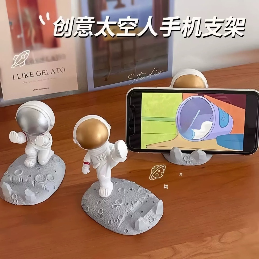 Home Decor Resin - Unique Astronaut Phone Stand Spaceman Action