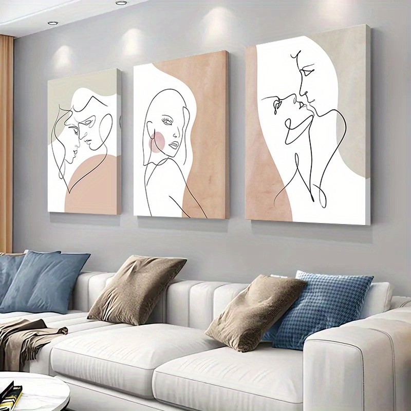 Abstract Oil Painting - 3PCS Canvas With Frame Modern Abstract