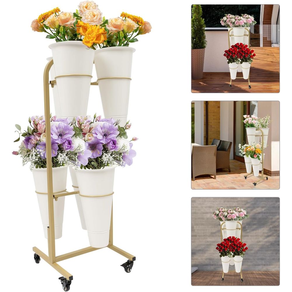 2-Tier Lower Display Stand wit – Home Decor On Wheels recenzja i cena