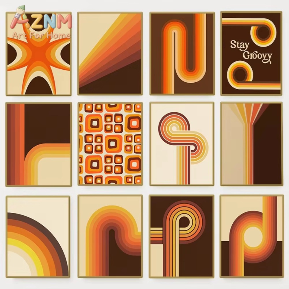 1pc 70's Design Vintage Abstra – Home Decor Trends recenzja i cena