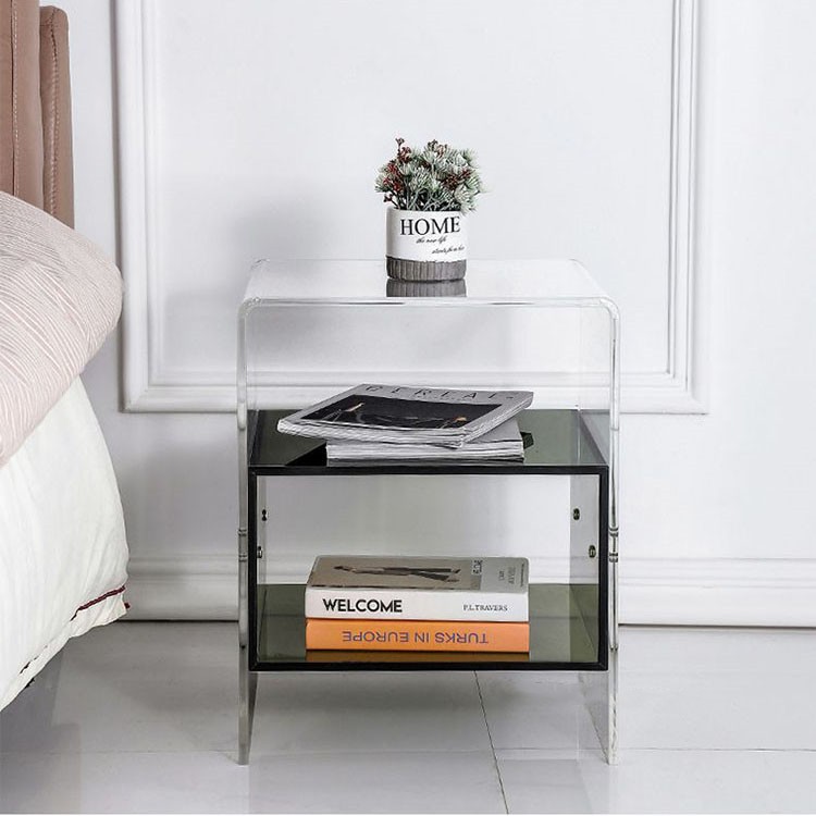 ！@Clear Acrylic Bedside Table  – Home Decor On Wheels recenzja i cena