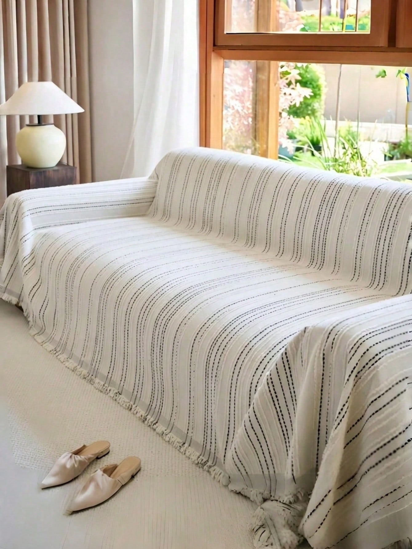 Minimalist Striped Chenille So – Home Decor Sofa recenzja i cena