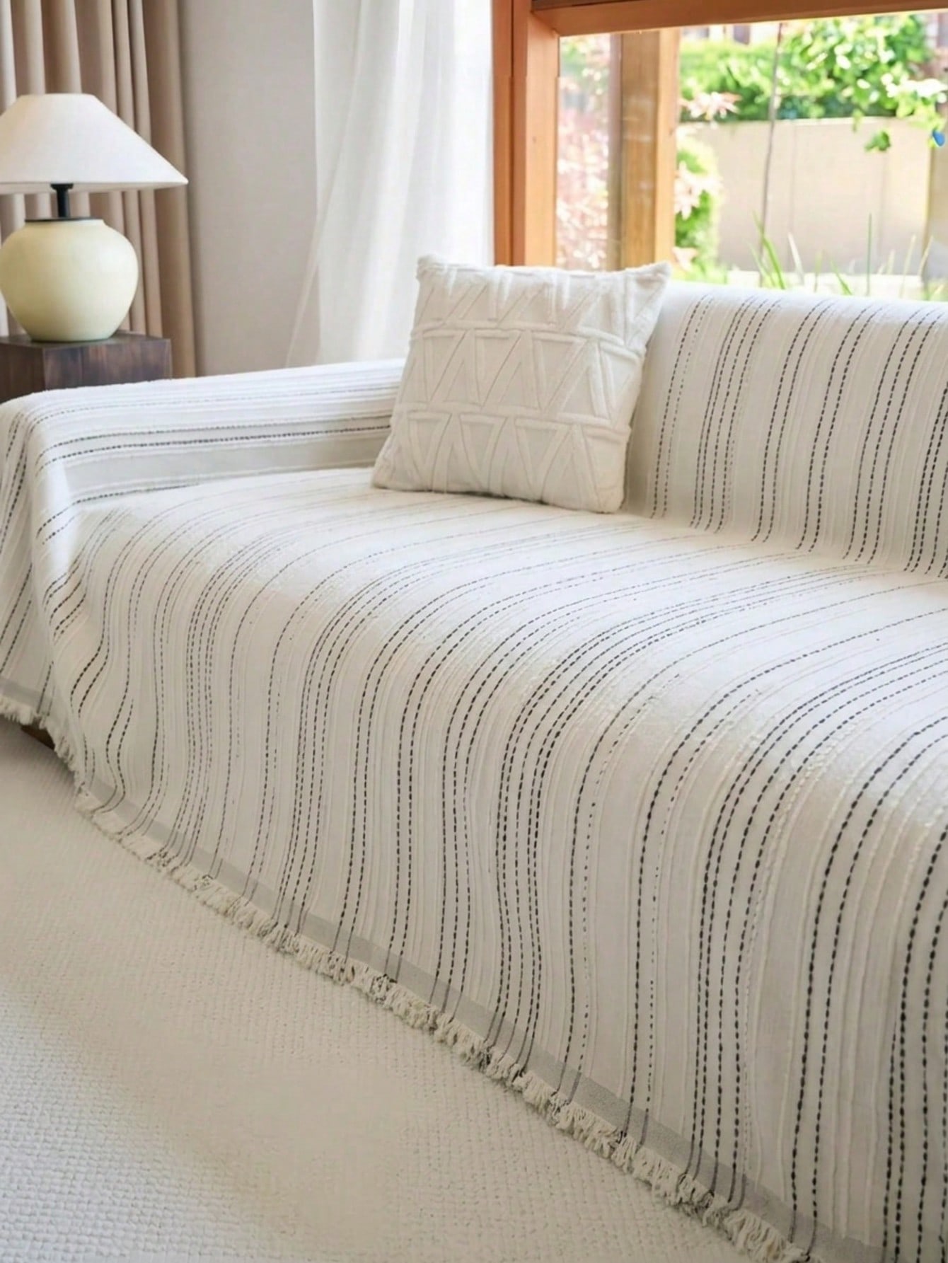 Minimalist Striped Chenille So – Home Decor Sofa recenzja i cena