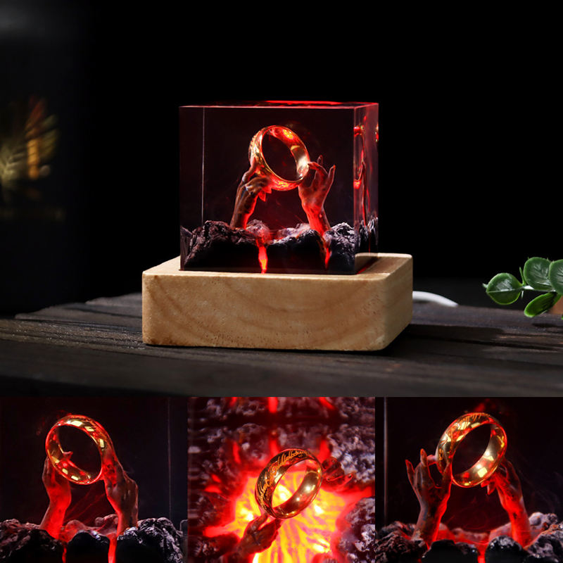 Creative Ring Volcano Epoxy Re – Sand Art Picture recenzja i cena