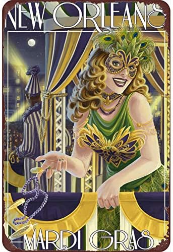 Vintage Tin Poster New Orleans – Home Decor New Orleans recenzja i cena