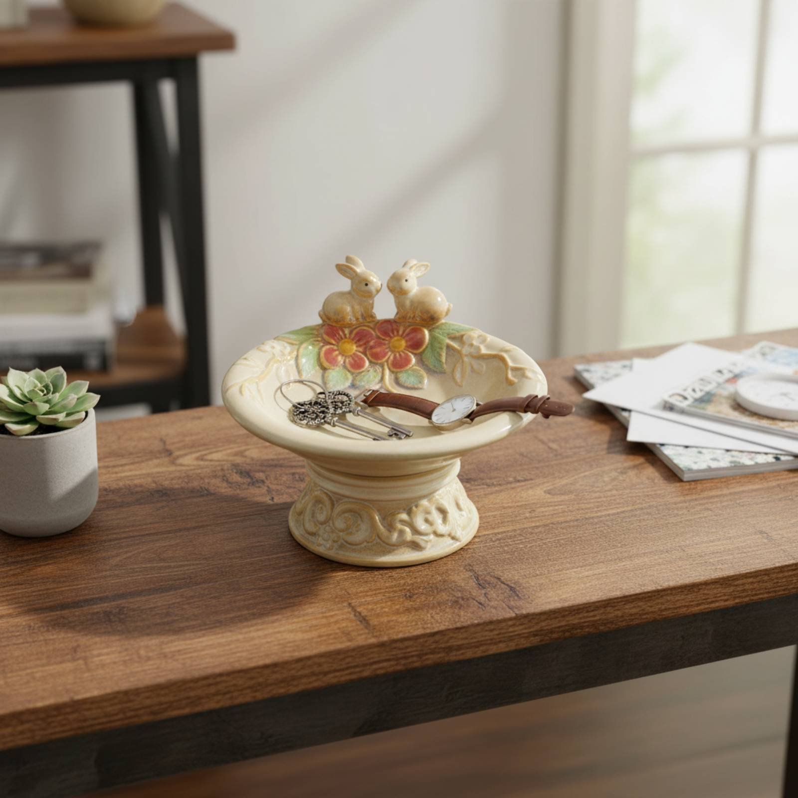 Pedestal Avian Trinket Tray Mu – Ceramic Trinket Dish recenzja i cena