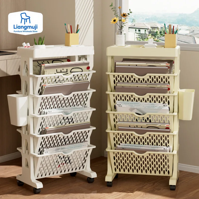 5 Tier Movable Book Shelf On W – Home Decor On Wheels recenzja i cena