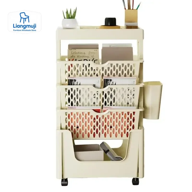 5 Tier Movable Book Shelf On W – Home Decor On Wheels recenzja i cena