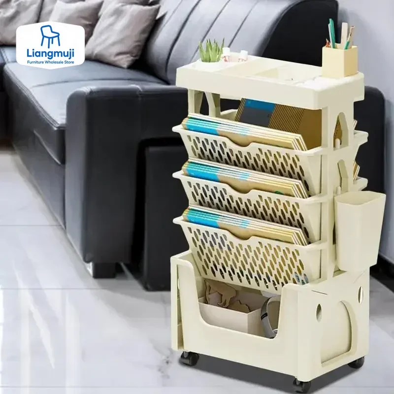 5 Tier Movable Book Shelf On W – Home Decor On Wheels recenzja i cena