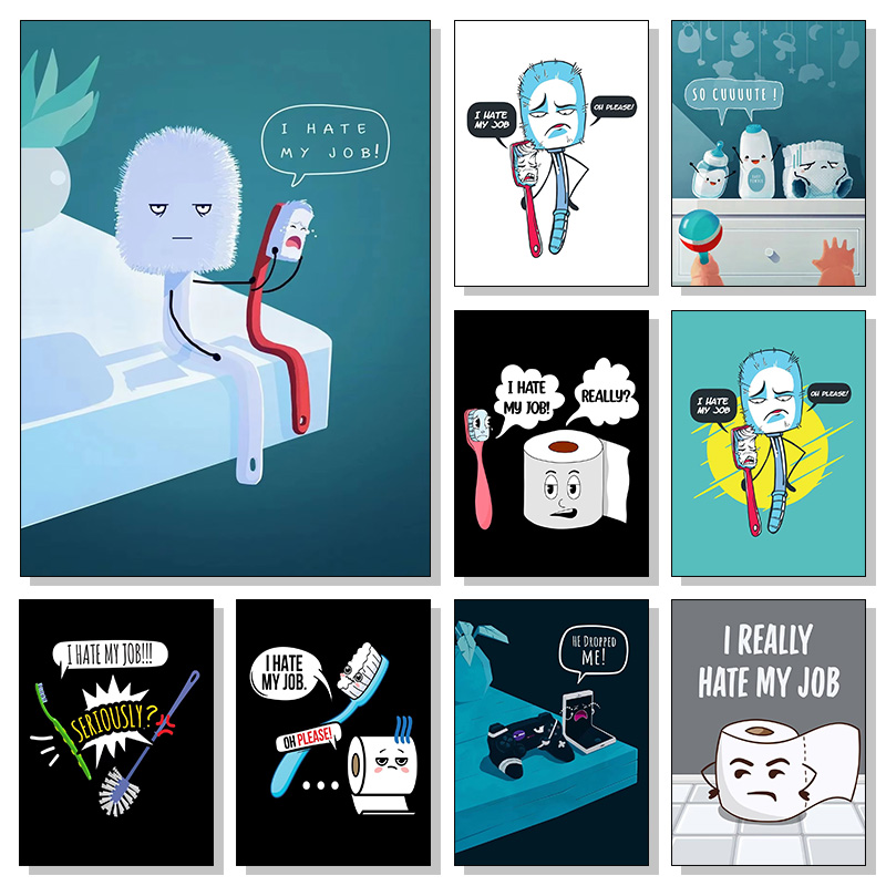 Funny Toothbrush I Hate My Job – Home Decor Jobs recenzja i cena