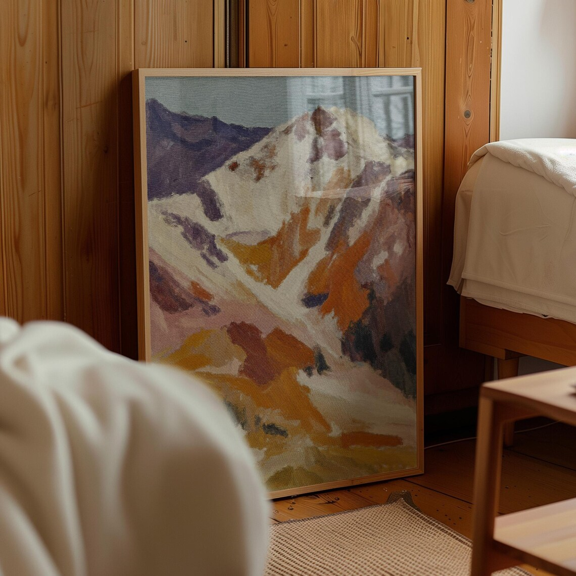 Abstract Mountain Landscape Ar – Abstract Oil Painting recenzja i cena