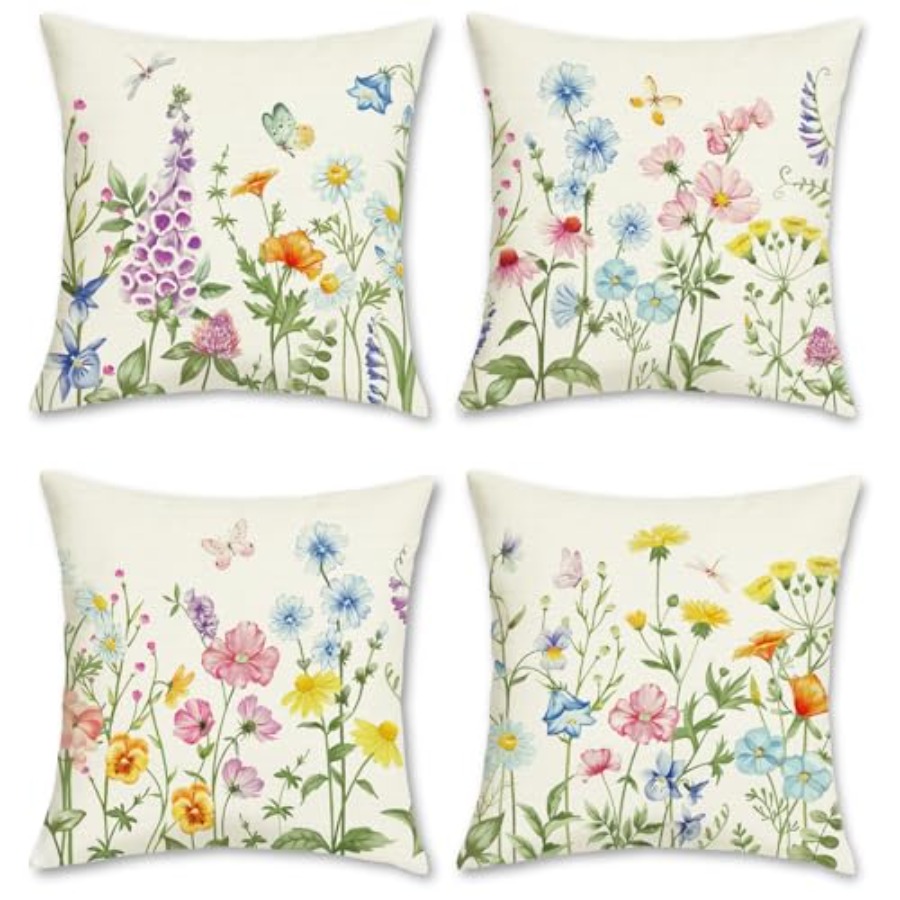 Spring Floral Throw Pillow Cov – Home Decor Sofa recenzja i cena