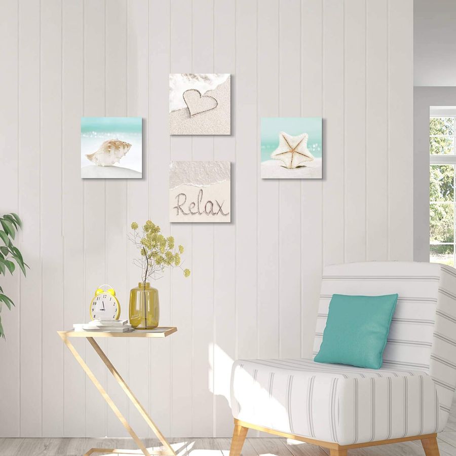 TAR STUDIO Beach Wall Art Canv – Sand Art Picture recenzja i cena