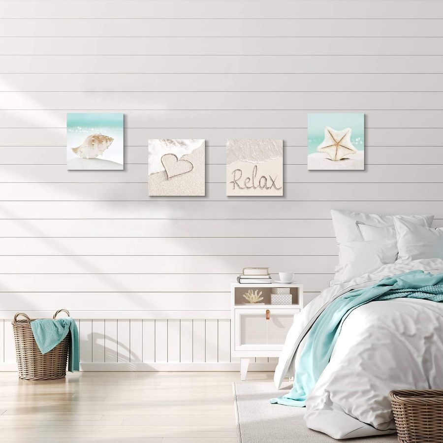 TAR STUDIO Beach Wall Art Canv – Sand Art Picture recenzja i cena