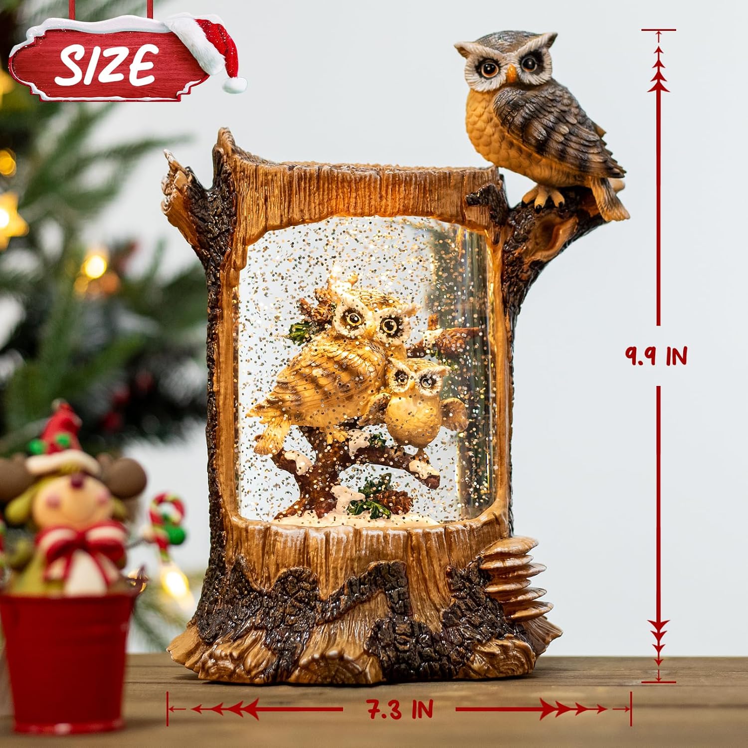Christmas Owl Family Snow Glob – Home Decor Collection recenzja i cena