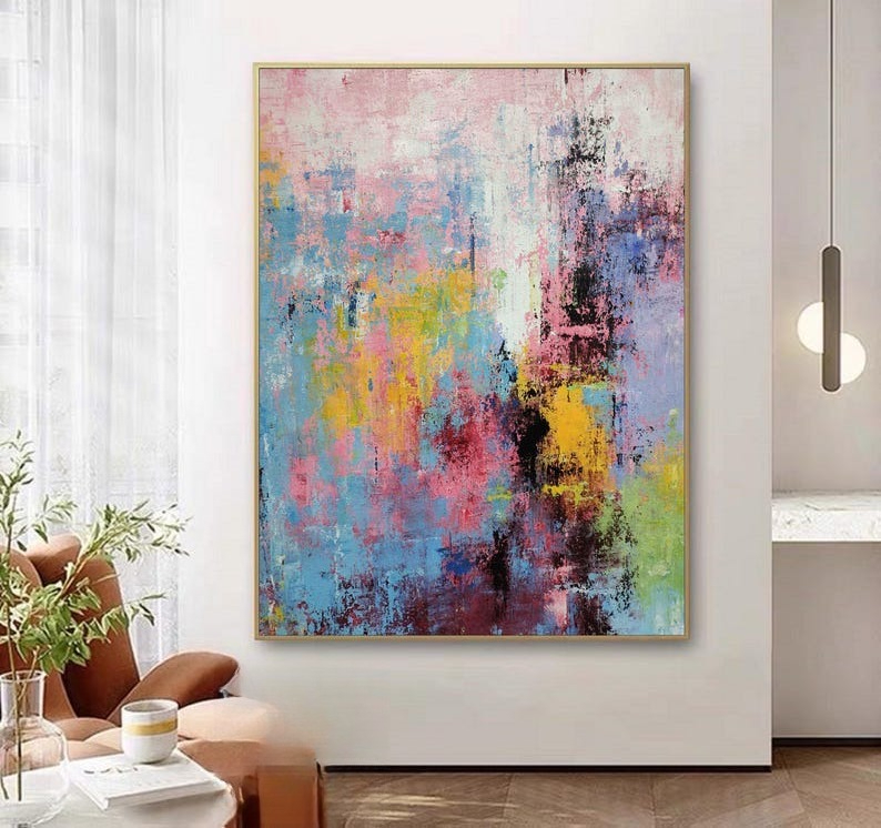 Hand-Painted Multicolour Large – Abstract Oil Painting recenzja i cena