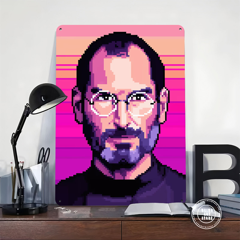 Pixel Art Steve Jobs Tin Poste – Home Decor Jobs recenzja i cena