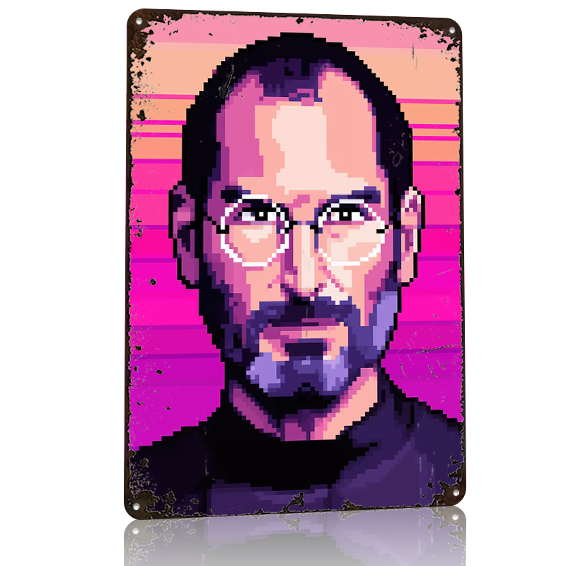 Pixel Art Steve Jobs Tin Poste – Home Decor Jobs recenzja i cena