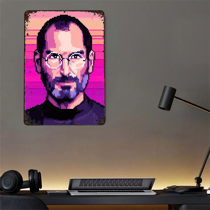 Pixel Art Steve Jobs Tin Poste – Home Decor Jobs recenzja i cena