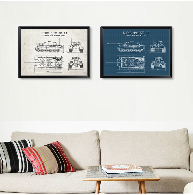 WW2 Tank Patent Vintage Poster – Germany Home Decor recenzja i cena