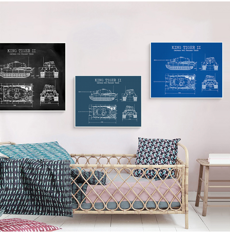 WW2 Tank Patent Vintage Poster – Germany Home Decor recenzja i cena