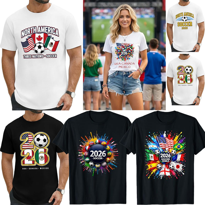 2026 Soccer Fan T-Shirt Men US – Home Decor Canada recenzja i cena