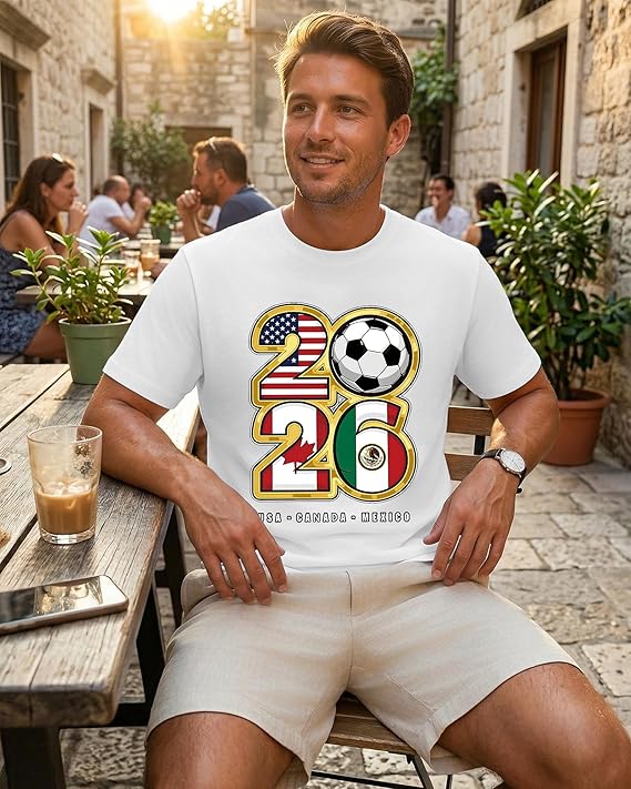 2026 Soccer Fan T-Shirt Men US – Home Decor Canada recenzja i cena