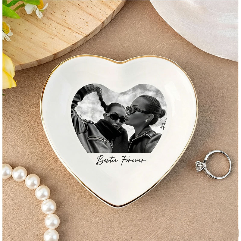 Personalised Bestie Photo Trin – Ceramic Trinket Dish recenzja i cena