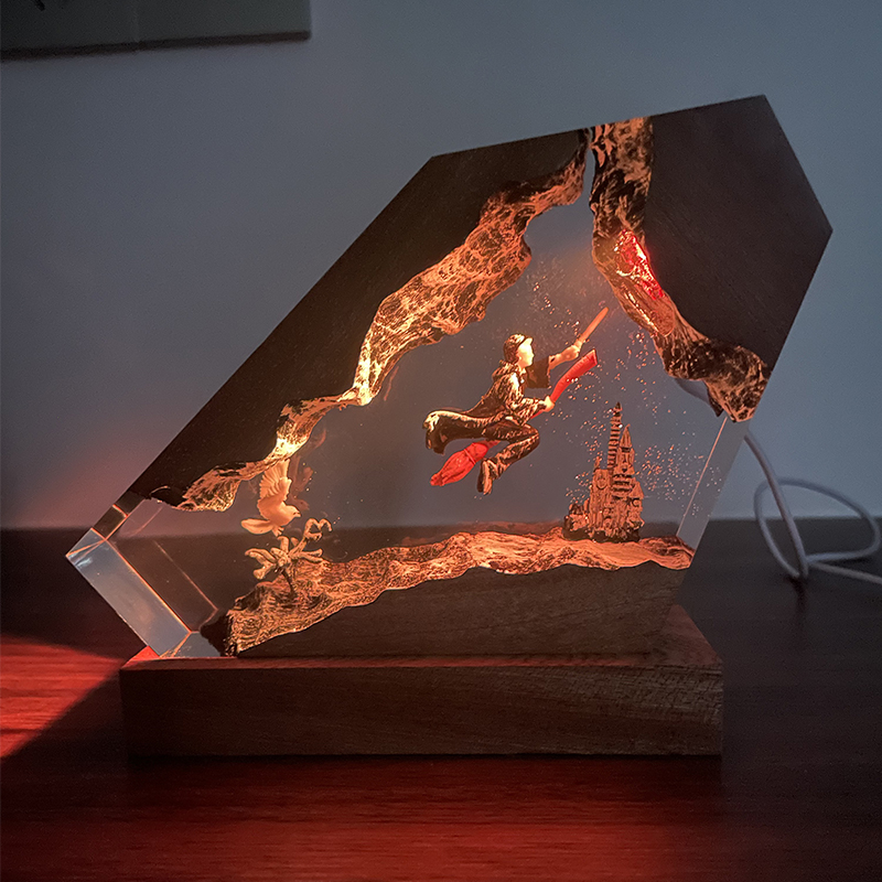 Wood Resin Epoxy Lamp Wizard B – Home Decor Resin recenzja i cena