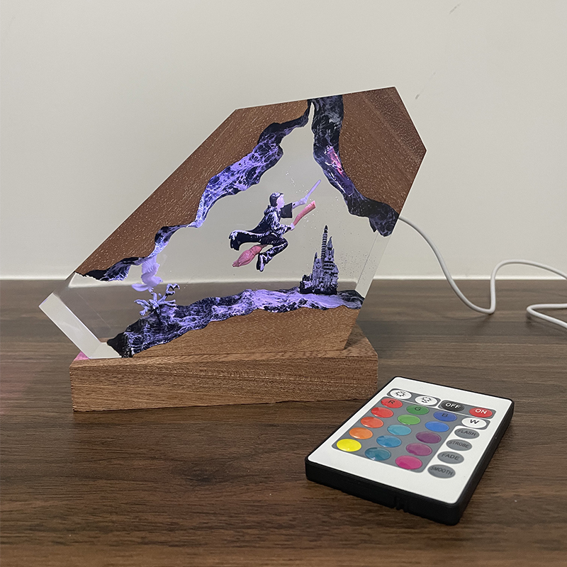 Wood Resin Epoxy Lamp Wizard B – Home Decor Resin recenzja i cena