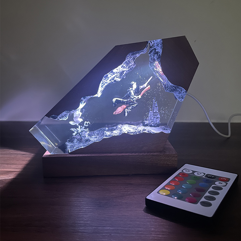 Wood Resin Epoxy Lamp Wizard B – Home Decor Resin recenzja i cena
