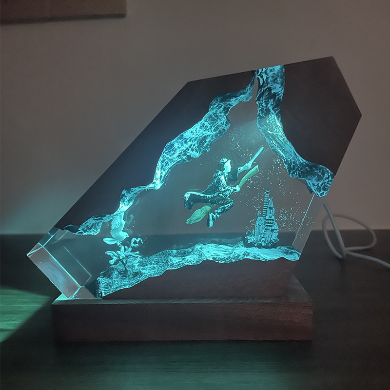Wood Resin Epoxy Lamp Wizard B – Home Decor Resin recenzja i cena