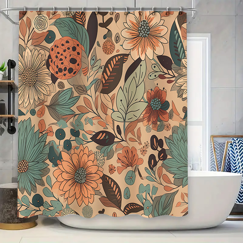 Modern Floral Shower Curtain R – Home Decor Color Palettes recenzja i cena
