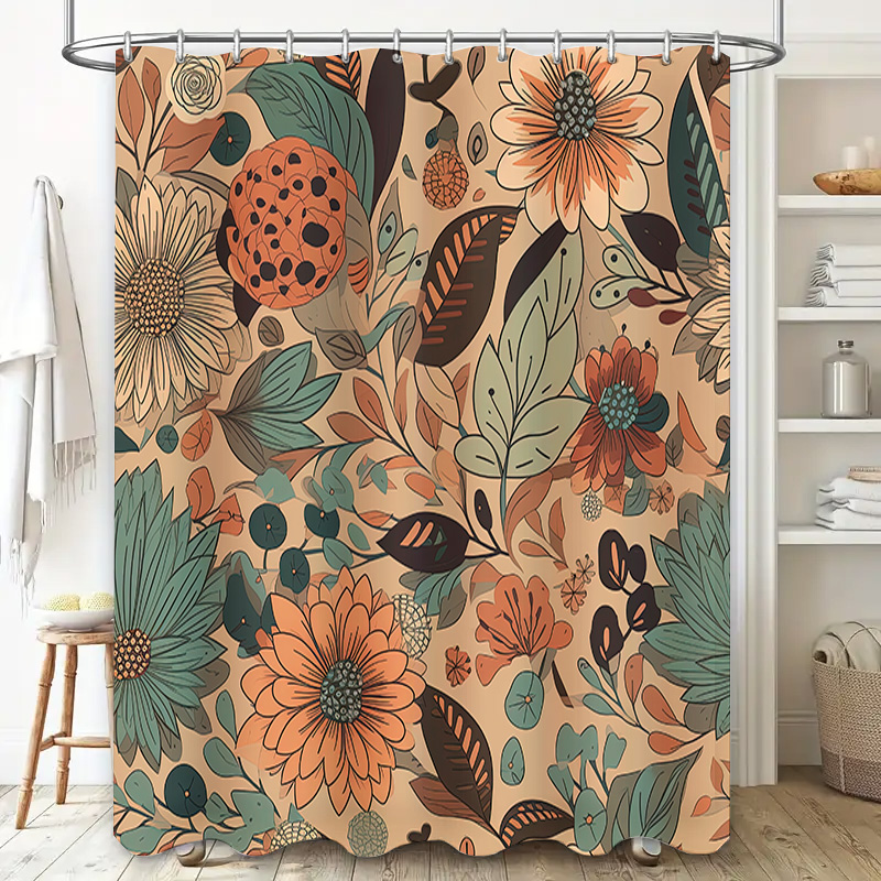 Modern Floral Shower Curtain R – Home Decor Color Palettes recenzja i cena