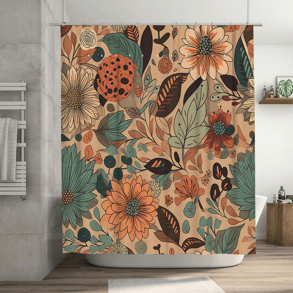 Modern Floral Shower Curtain R – Home Decor Color Palettes recenzja i cena