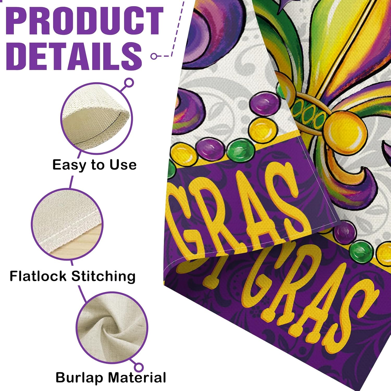 Dyrenson Happy Mardi Gras Fleu – Home Decor New Orleans recenzja i cena
